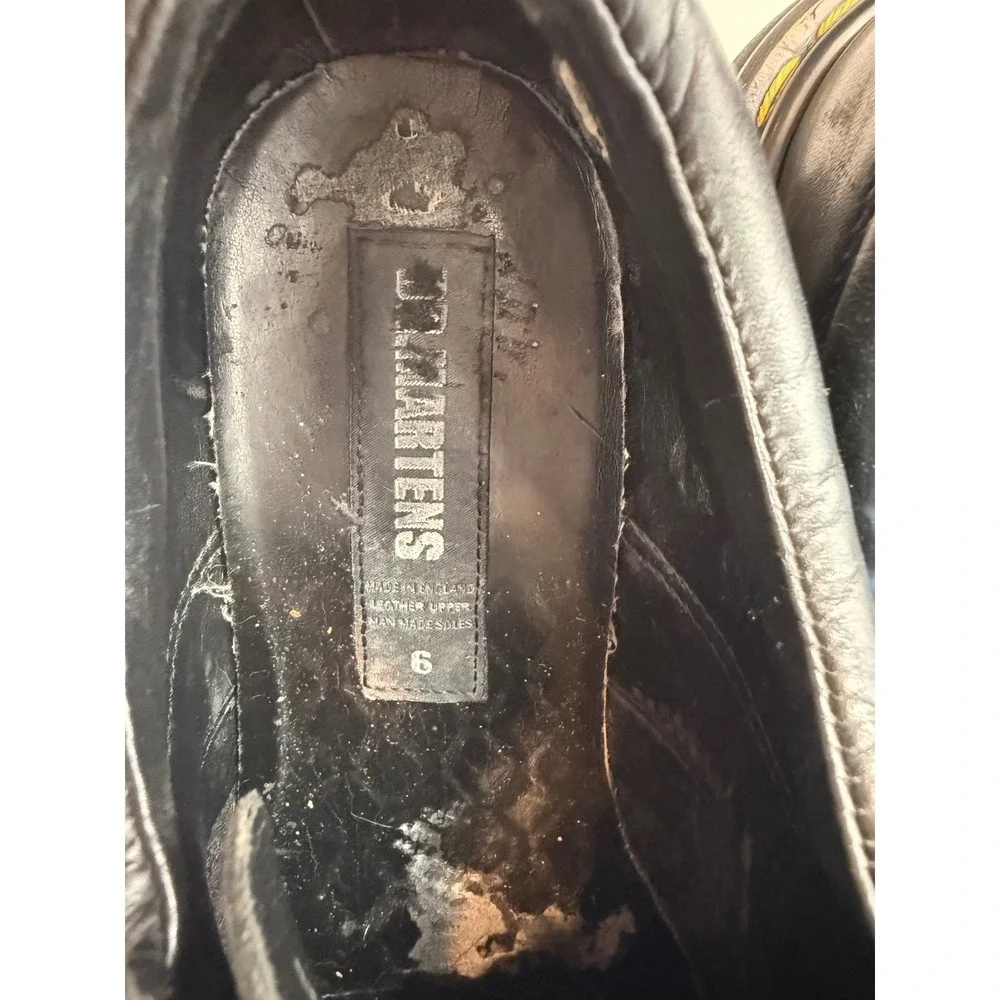 Dr. Martens Size US W8 M7 UK6 9157 Made in England Black Leather Buckle Shoes